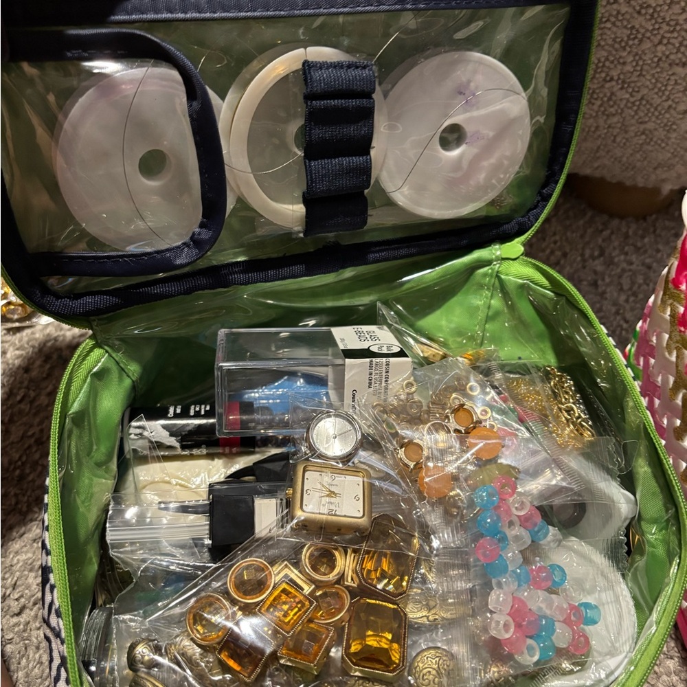 Craft Supplies Kit with Beads and Watch Face